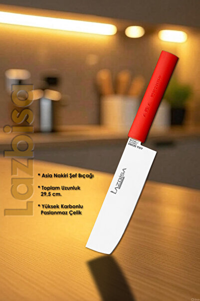 LAZBİSA Asia Serisi Mutfak Bıçak Nakiri Şef Bıçağı Et Ekmek Sebze Salata Şef ...