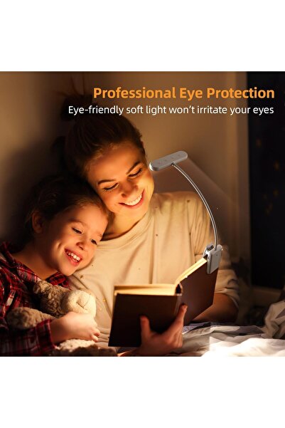 Generic iFalarila Book Light Rechargeable Book Lights for Reading at Night in Bed with 3 Color & 10 Brightne