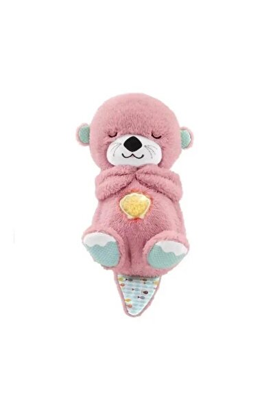 Sale4u Vidra care Respira și Calmează – Jucărie de Pluș cu Sunete, Lumină și Mișcare, Roz