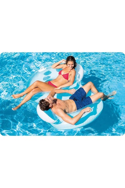 Intex Intex double swimming ring, PVC material, 2 strong handles, maximum load 160 kg, 198 x 117 cm,...