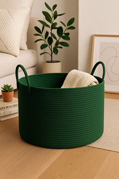 MaVaux Clover Спеціальний бавовняний кошик з джутовим дном Кошик для іграшок ...