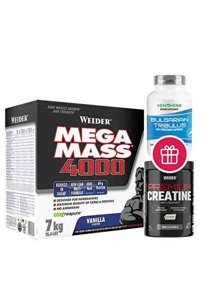 Weider Nutritional Supplement, Mega Mass 4000, 7 kg, Vanilla