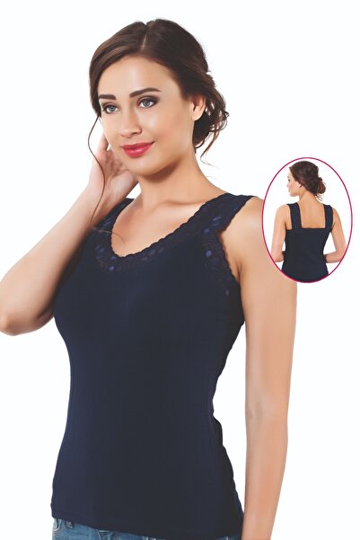 MİSSEMMA Women's Oversized Sports Blouse with Straps and Lace