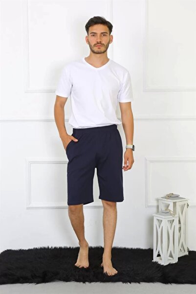 Beruflic Men's Cotton Navy Blue Capri