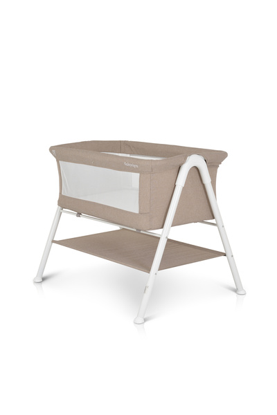 Moni Patut nou nascut Kalinihta cu saltea si protectie contra insectelor, 90x53 cm, Bej