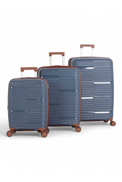CAPATAN Stylish and Durable Luggage Set - 3 Pieces of Shatter-Resistant Polypropylene (Double Stylish Design)
