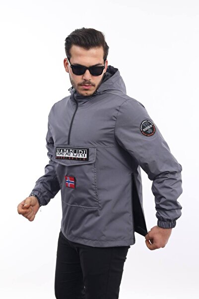 Mio Boutiques Gray Kangaroo Raincoat