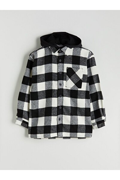 LC Waikiki LCW Kids Kapüşonlu Ekose Erkek Çocuk Gömlek