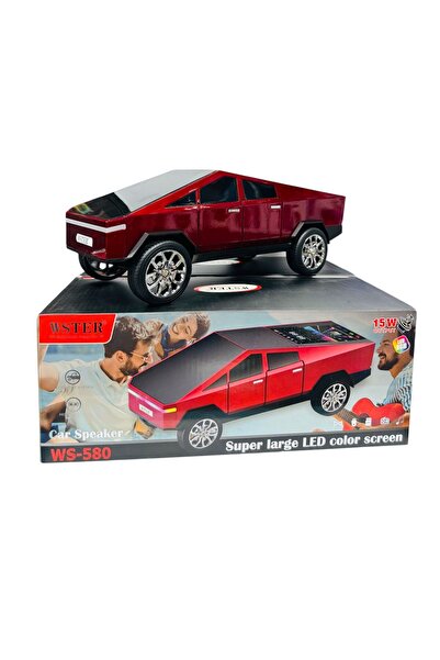 Generic مكبر صوت محمول بتقنية البلوتوث، نسخة طبق الأصل من شاحنة بيك أب، مع شاشة عرض، صوت عالي الدقة، اقتران TWS، راديو FM