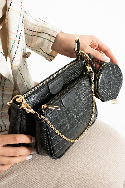 Cosser Női keserűbarna táska szett pénztárca részletes kézi és válltáska