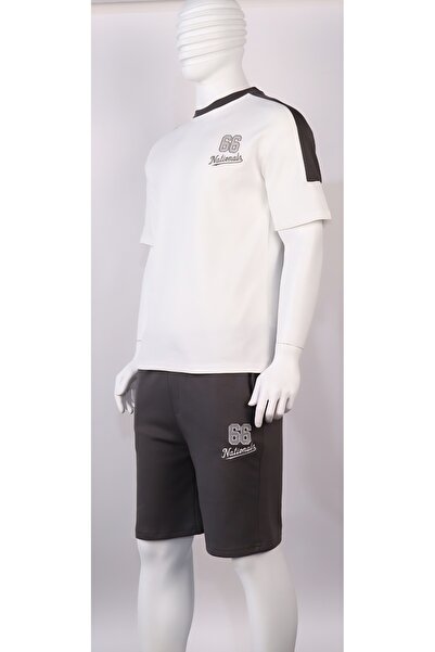 Red Planet Oversized Men’s Shorts Set with Modern Print