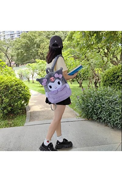 JOJO KIDS Girl Child Kuromi Backpack School Bag, Plush Bag, Squishy, Very Light Bag
