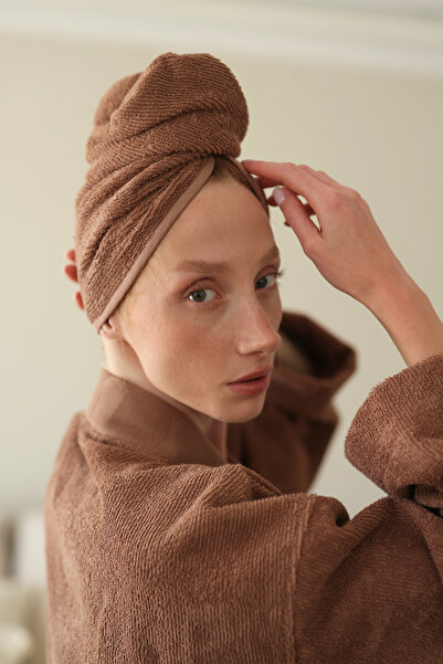 İrya Solena Buttoned Towel Bonnet Brown
