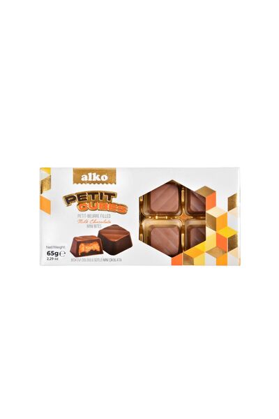 Alko Şekerleme Petit Cubes Bisküvi Dolgulu Çikolata 65 gr