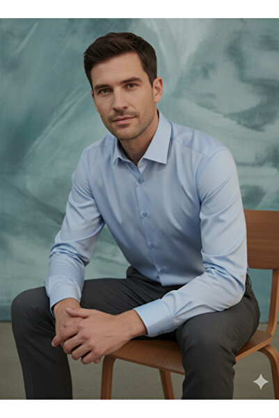 Fine Touch Uzun Kollu Pamuklu Erkek Gömlek – Günlük ve Ofis Kombinleri İçin