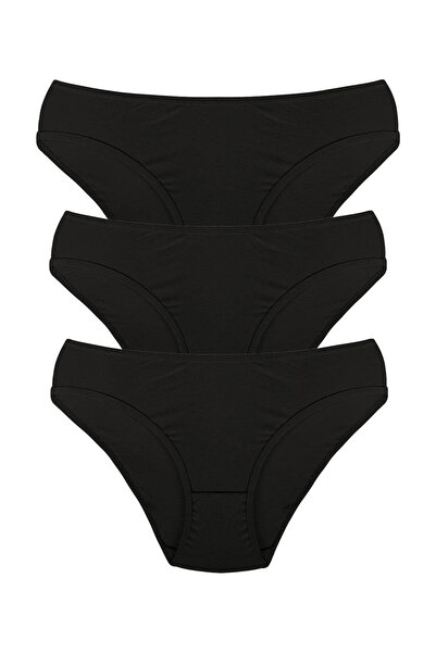 Beruflic سراويل داخلية نسائية مكونة من 3 قطع باللون الأسود