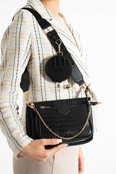 Cosser Női keserűbarna táska szett pénztárca részletes kézi és válltáska