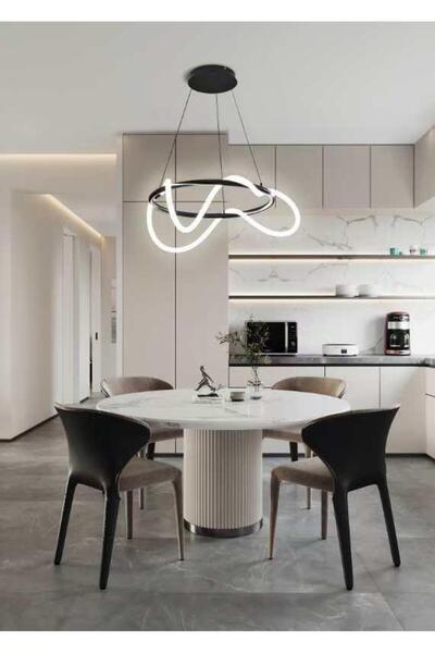 RFAN Pendul LED, Model RF80RD, cu telecomandă, 3 tipuri de lumină, înălțime r...