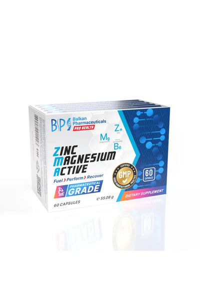 Balkan Pharmaceuticals Supliment de zinc și magneziu, Balkan Pharmaceuticals, 60 capsule