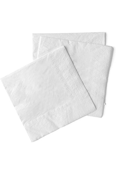 Mank Șervețele de masă cu 3 straturi, hârtie de mătase - Alb / 24 x 24 cm / 1...