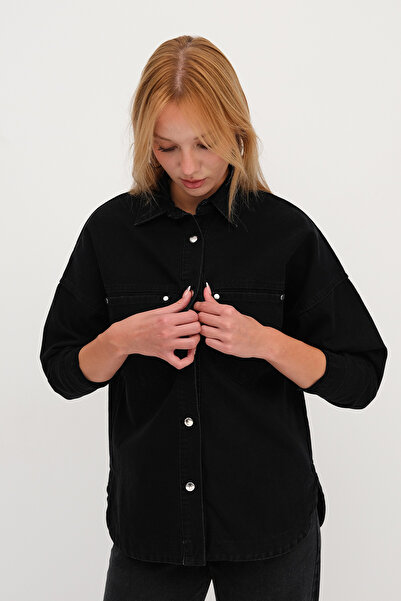 Addax Çıtçıtlı Denim Ceket C1050