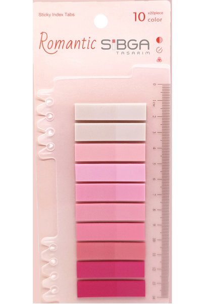 sibga tasarım Transparent Pink Color Postit Post-It Post It. Book Marker Bookmark Postit Sticker Note Paper 200 Sheets