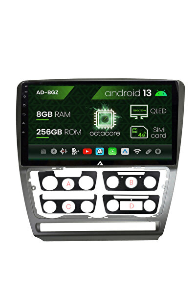 AutoDrop Navigatie Skoda Octavia 2, Android 13, Z-Octacore / 8GB RAM + 256GB ...