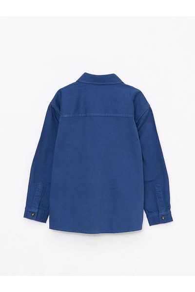LC Waikiki LCW Kids Lacivert Rahat Kalıp Gabardin Erkek Çocuk Gömlek