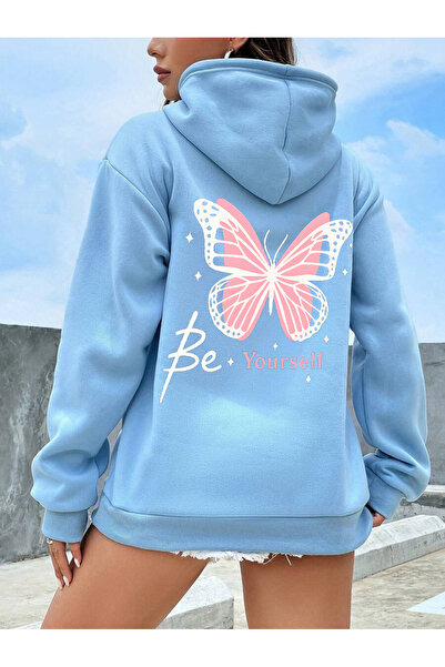 uyguntarz Φούτερ Unisex Be Your Self με στάμπα με σχέδιο Oversize