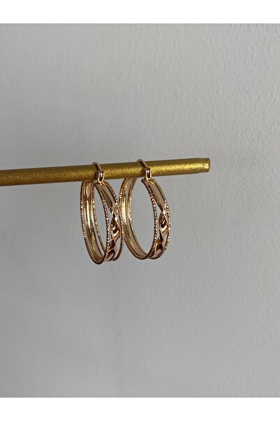 Owentis Çelik Rose Gold Halka Owgly Küpe -kararma yapmaz-