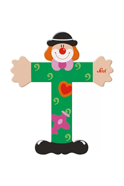 Angel Of Life Clown Wooden Letter t