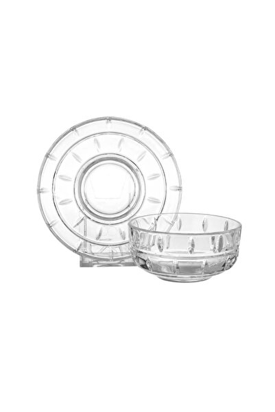 ORIAN Glass yogurt dessert set with 12 plates