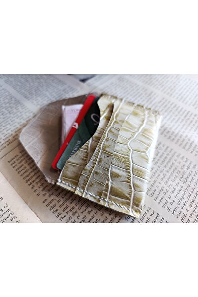 Tamamen El emeği Hakiki Deri Minimalist Cüzdan Kartlık ( 11X6.5cm) A818