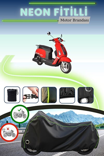 Cemku Fast قماش محرك أسود متوافق مع نيون فيتيل آسيا سكوترك-100