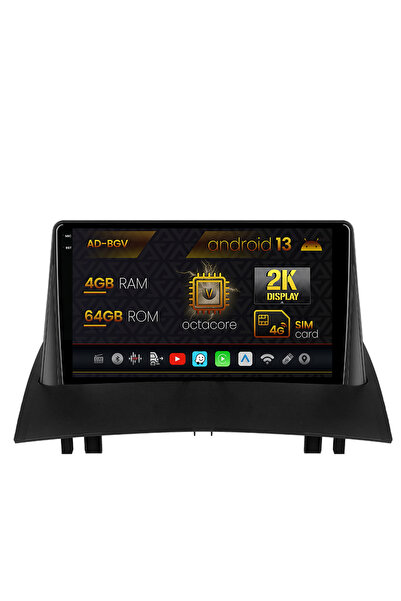 AutoDrop Navigatie Renault Megane 2 (2002-2009),Android 13,V-Octa/4GB RAM+64G...