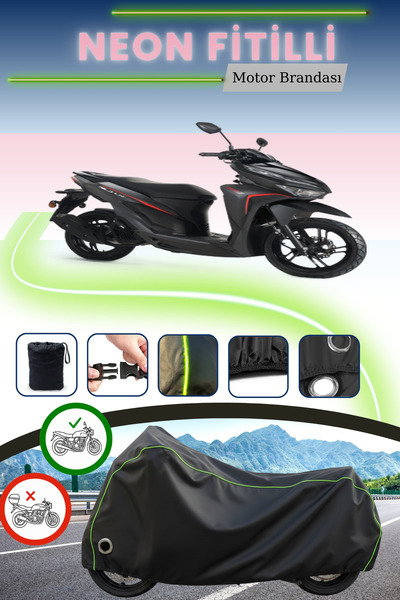 Cemku Fast غطاء محرك متوافق مع نيون فيتيل RKS وايلدكات 125 من بلاك ليكت