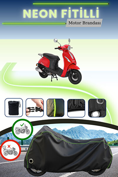 Cemku Fast غطاء محرك متوافق مع نيون فيتيلي كانوني ترودون XS 125 باللون الأسود