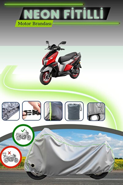 Genel Markalar Gri Kilit Uyumlu Neon Fitilli TVS Ntorq 125 Uyumlu Motosiklet ...