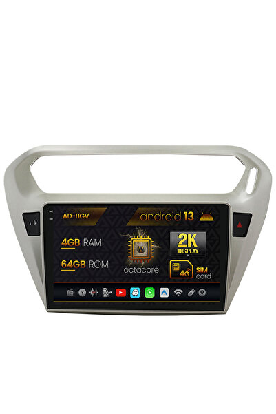 AutoDrop Navigatie Peugeot 301/Citroen C-Elysee,Android 13,V-Octa/4GB RAM+64G...