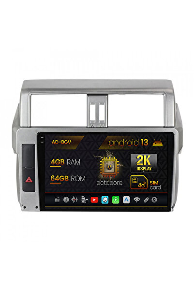 AutoDrop Navigatie Toyota Land Cruiser Prado J150 (13-17)Android 13,V-Octa/4G...