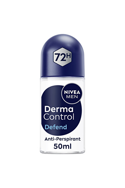 NIVEA مزيل عرق ديرما كنترول ديفيند إكسترا كومفورت بيور هيالورون + برو-فيتامين بي 5 رول أون للرجال 50 مل