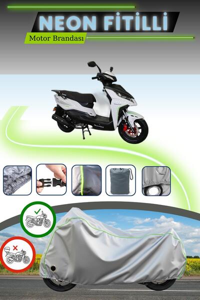 Cemku Fast قماش دراجة نارية رمادي اللون متوافق مع نيون فيتيل موتولوكس روسى آر إس