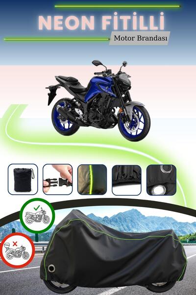 Cemku Fast غطاء محرك ياماها MT-25 ABS متوافق مع نظام Black Lock Neon Fitilli