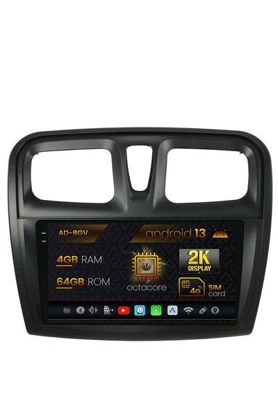 AutoDrop Navigatie Dacia Logan/Sandero,Android 13,V-Octa/4GB RAM+64GB ROM,9.5"