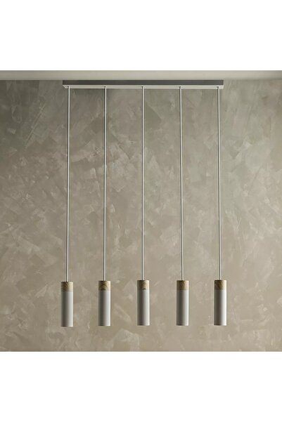 Generic مصباح سقف خطي معدني من فانتريس بخمسة مصابيح