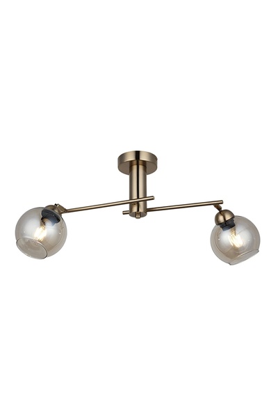 NZL Lighting Dova Lak Plafonyer Antik İkili ve Camlı Plafonyer