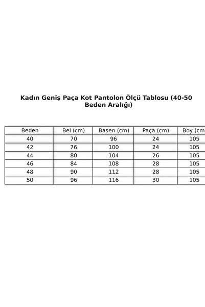 nd jeans KADIN-BÜYÜK BEDEN ESNEK -LİKRALI PAÇA PÜSKÜLLÜ KOT PANTOLON