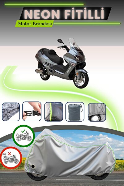 Cemku Fast قماش دراجة نارية رمادي اللون متوافق مع نيون فيتيل أسيان أرمادا 250