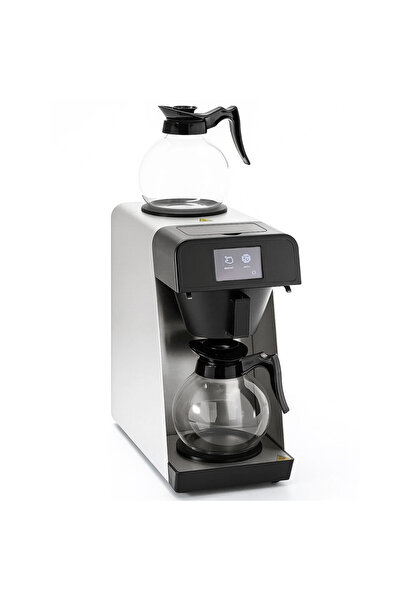 MIBRU Drip Coffee Maker 1.8L ,12 Cups, Glass Jug, Auto Off, Black/Silver