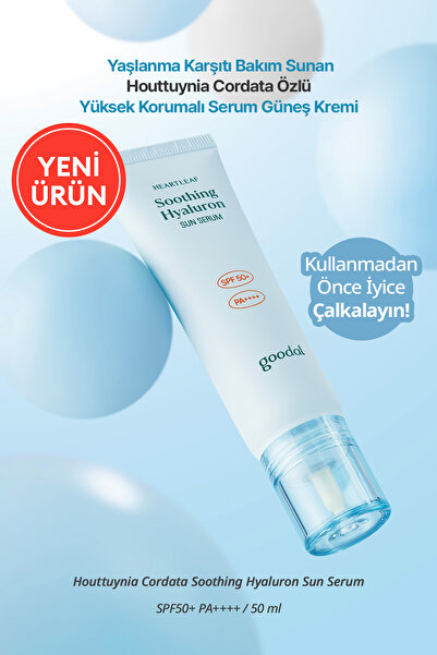 Goodal Yaşlanma Karşıtı Serum Güneş Kremi Heartleaf Soothing Hyaluron Sun Ser...